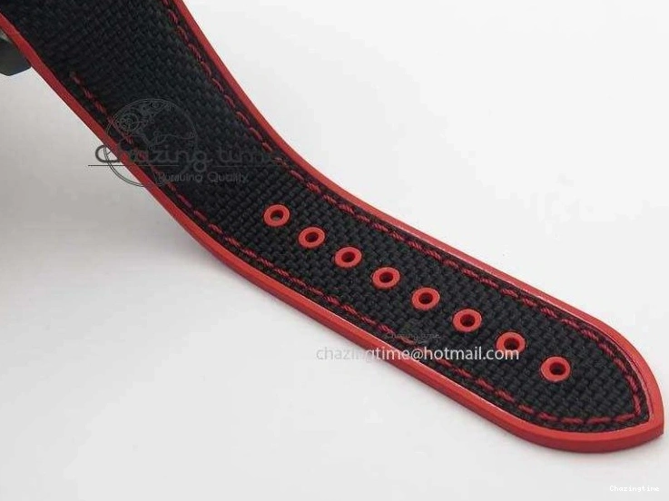 1225 SoftTouch Planet Ocean GMT 45mm DLC Red JHF Best Edition Black Dial On Rubber Strap A 8200